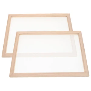 2pcs Ancient Paper Making Frame Dried Flower Frame Making Tools Rectangular - Picture 1 of 12