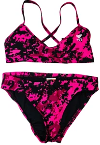 TYR Sport Girls' Funky Town Diamondback Swim Suit PINK - XS - Picture 1 of 7