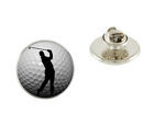 Golf 25mm Metal Pin Badge Tie Pin Brooch Ideal Birthday Gift N480