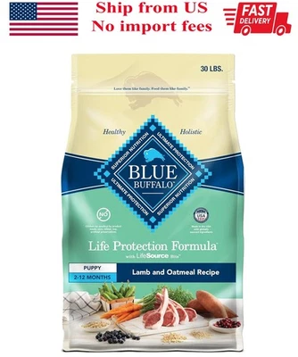Ração seca para cachorros Blue Buffalo Life Protection Formula filhote cordeiro e aveia, 30 libras. - Imagem 1 de 4