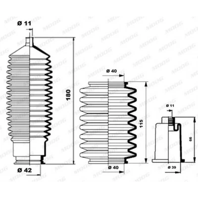 MOOG FALTENBAL LENKMANSCHETTE Para Citroën Xsara Kasten/Kombi N2 1.8i Automático - Imagen 1 de 2