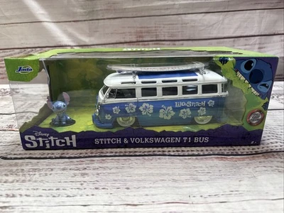 Jada Toys 1:24 Lilo and Stitch - Autobús Volkswagen T1 con figura de puntada y tabla de surf Foto 1 de 4