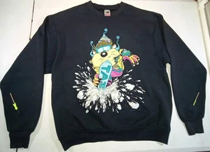 Vtg. 90s Tazmanian Devil Sweatshirt TAZ Snowboarding WB 1993 FOTL U.S.A. Sz. XL - Picture 1 of 10