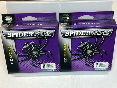 Spider Wire EZ Mono 17 фунтов прозрачный синий - 220 ярдов - 2 упаковки - Изображение 1 из 2