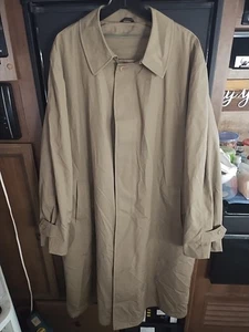 Oleg Cassini Signature Collection Men's Khaki All Weather Trench Coat 48 X Long - Picture 1 of 11