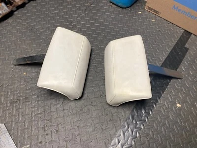 1969 1970 Cadillac DeVille Calais Fleetwood Original GM Seat Headrests OEM White - Image 1 of 4