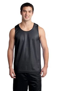 Sport-Tek ST500 Men's PosiCharge Classic Mesh Reversible Muscle Gym Tank Top - Picture 1 of 13