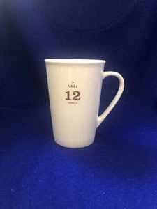 Starbucks 2010 White TALL 12 OZ Est 1971 Brown Letters Coffee Mug Cup - Picture 1 of 5