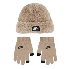 Nike Unisex Youth Beanie and Gloves 2 Piece Set, Hemp, Size-8/20 - Picture 1 of 2