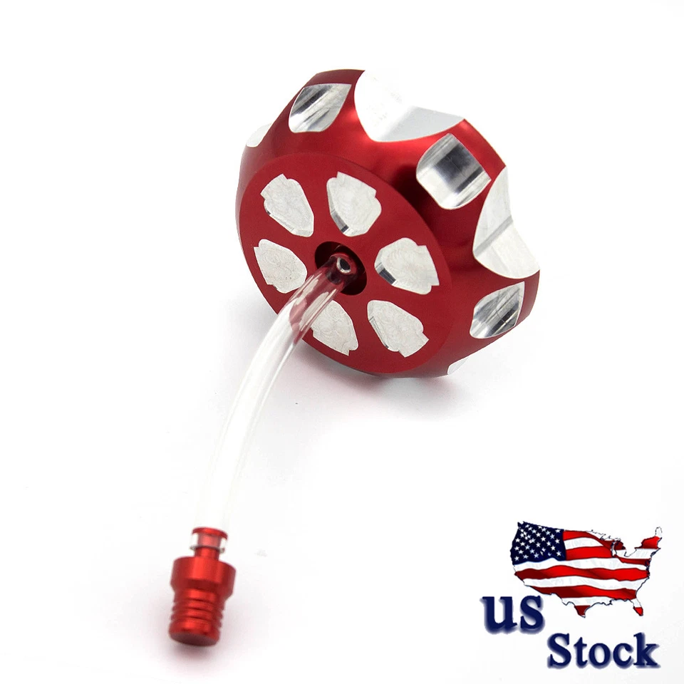 Cubierta de tapa de tanque de combustible de gasolina Billet roja para motocicleta Yamaha YFM 700R 2008-2017 Foto 1 de 4