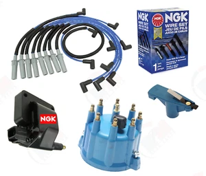 Tune-Up kit w/ NGK Coil & NGK Blue Wires for Dodge Ram Dakota Durango 5.2L 5.9L - Picture 1 of 1