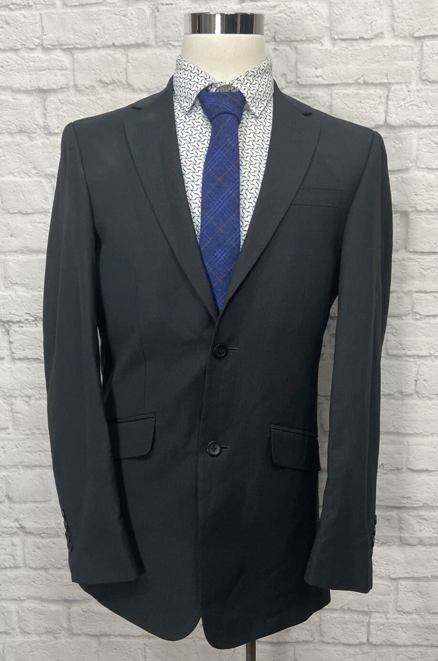 Kenneth Cole Reaction Hombre Traje Negro Chaqueta Abrigo Deportivo 40L Foto 1 de 4