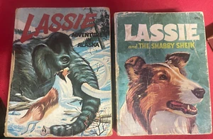 Vintage Whitman Big Little Book LASSIE Adventure in Alaska Set of 2 Books VGC - Imagen 1 de 17