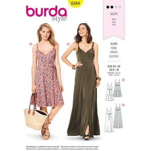 Burda Easy SEWING PATTERN 6344 Misses' Wrap Dress With Twisted Straps 8-18 - Picture 1 of 5