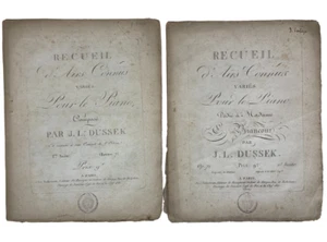 Dussek, Jan Ladislav. (1760–1812): Recueil d'Airs Pour le Piano SHEET MUSIC 1810 - Picture 1 of 1