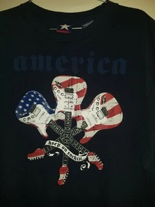  Camisa de guitarra rockera USA America Keep on para hombre L. (29) - Imagen 1 de 6