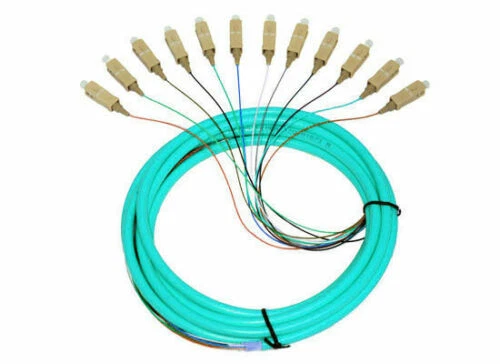12 Strand 50 /125 Fiber Optic Pigtails 1m SC/UPC OM3 Multimode -67547 - Image 1 of 2