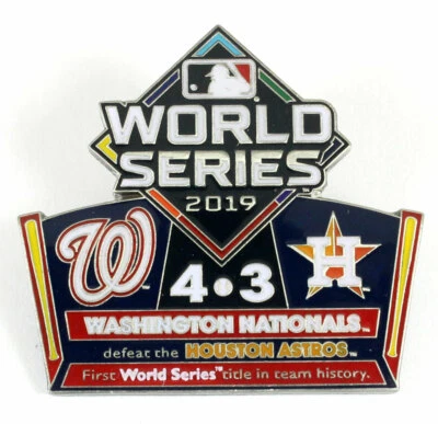 2019 World Series Commemorative Pin - Nationals vs. Astros (Limited 1,000) - Image 1 of 3