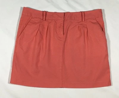 Женская юбка Vineyard Vines коралл оранжевый хлопок плиссированная спереди размер 4 - Изображение 1 из 3