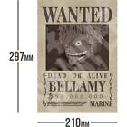 Bellamy the Hyena One Piece Anime Wanted Bounty A4 Quality Matte Poster ? 55M