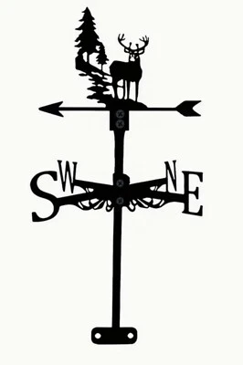 NEW  METAL forest DEER WEATHERVANE  Garden Silhouette Ornament FARM - Image 1 of 4