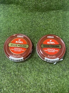Lot Of 3 Kiwi Brown Shoe Polish 1-1/8oz - Picture 1 of 8