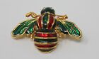 Vintage Enamel Bumble Bee Brooch Pin Costume Jewelry Colorful Unmarked