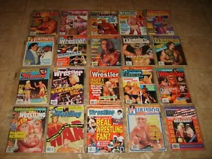 20 riviste wrestling vintage anni 80/90 Hogan Flair Andre Sheik Macho WWF WWE nuove senza etichette - Foto 1 di 9