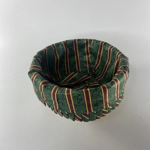 Longaberger Holiday Yuletide Treasures Basket With Liner Circular Nice Farmhouse - Picture 1 of 5