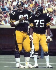 ERNIE HOLMES MEAN JOE GREENE 1976 PITTSBURGH STEELERS 8X10 PHOTO - Picture 1 of 1