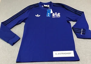 Camiseta Adidas Originales Azul Manchester United x George Best Manga Larga MEDIANA - Imagen 1 de 22