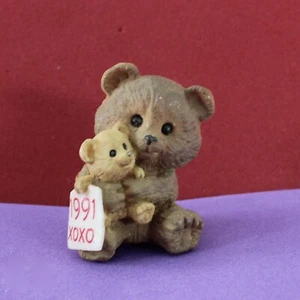Hallmark Merry Miniatur Valentinstag 1991 Bear Hugs QSM1609 1. in Serie NEU - Bild 1 von 3