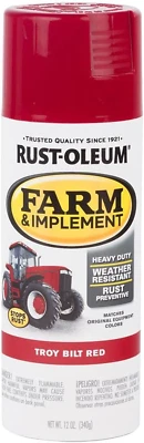 Rust-Oleum 303473 Farm & Implement Spray Paint, 12 Oz, Gloss Troy Bilt Red - Image 1 of 2
