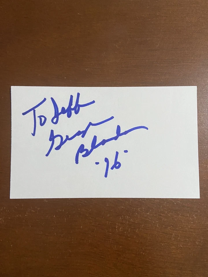 Подлинная карточка с автографом Джорджа Бланды 3x5 Oakland Raiders - Изображение 1 из 1