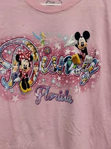 Disney Shirt Women's X-Large Pink Tshirt Mickey Minnie Donald Daisy Goofy Pluto - Picture 1 of 5