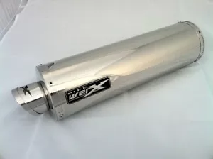 Honda CB 500 1998 1999 2000 2001 02 lata de escape redonda de acero inoxidable, silenciador - Imagen 1 de 1