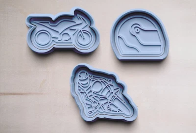 Plätzchenausstecher Set Motorrad – 3-teilig für Hobbybäcker und Biker - Bild 1 von 4