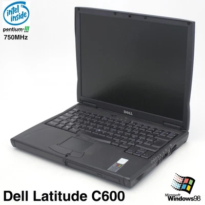 Dell Latitude C600 Notebook Laptop Windows 98 Parallel LPT Pentium 750MHZ 80GB - Immagine 1 di 4