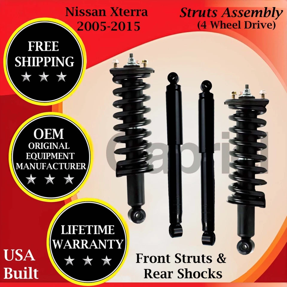 Amortiguadores delanteros y traseros Gabriel para Nissan Xterra 2005-2015 4x4 guerra de por vida. Foto 1 de 4