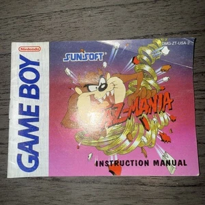 Taz-Mania Instruction Manual Only For Nintendo Game Boy GB Tazmanian Devil 1994 - Picture 1 of 4
