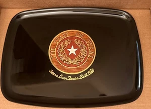 Bandeja Couroc Of Monterey 1986 de colección 'EL ESTADO DE TEXAS' sello roble/mesquite/latón - Imagen 1 de 10