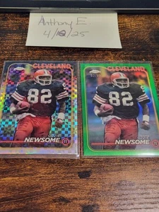 2 CARD OZZIE NEWSOME LOT---2024 TOPPS CHROME XFACTOR AND GREEN PARALLEL 2/99 - Picture 1 of 2