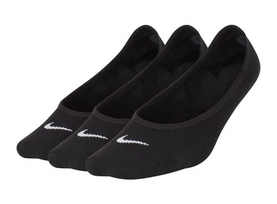 NIKE 3-Pk OS Unisex Rendimiento Ligero No Show Forro Calcetín Negro Nuevo con Etiquetas Foto 1 de 4