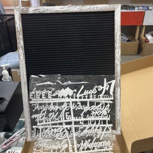 NEW Message Letter Board with Letters Black Wood Frame Plastic Letters 16" X 12" - Picture 1 of 5