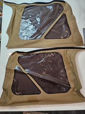 Tan Jeep Wrangler TJ Soft Top Window Set TINTED 97-06 - Image 1 of 4