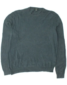 J. CREW Mens Crew Neck Jumper Sweater Medium Blue Cotton ZG09 - Picture 1 of 3
