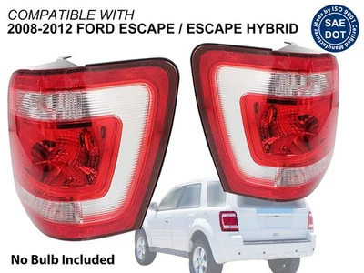 Tail Lights for 2008 2009 2010 2011 2012 Ford Escape 8L8Z13404A 8L8Z13405A  PAIR - Image 1 of 4