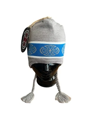 Sombrero Trampero Patinetas Independientes Gris Tejido Logo Nuevo con Etiquetas Talla Única Trampa Borla Foto 1 de 4