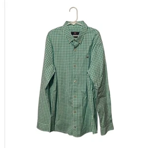 Vineyard Vines Plaid Performance Whale Shirt Size Large Blue Long Sleeve Preppy - Picture 1 of 7