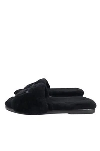 Tory Burch Damen Schuhe Slides Gr. 38 Schwarz Leder Pantoletten Sommer - Bild 1 von 5
